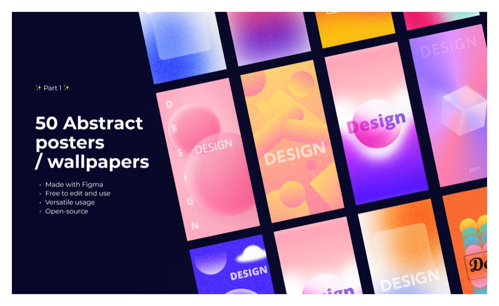 Abstract poster/wallpaper (Figma design)