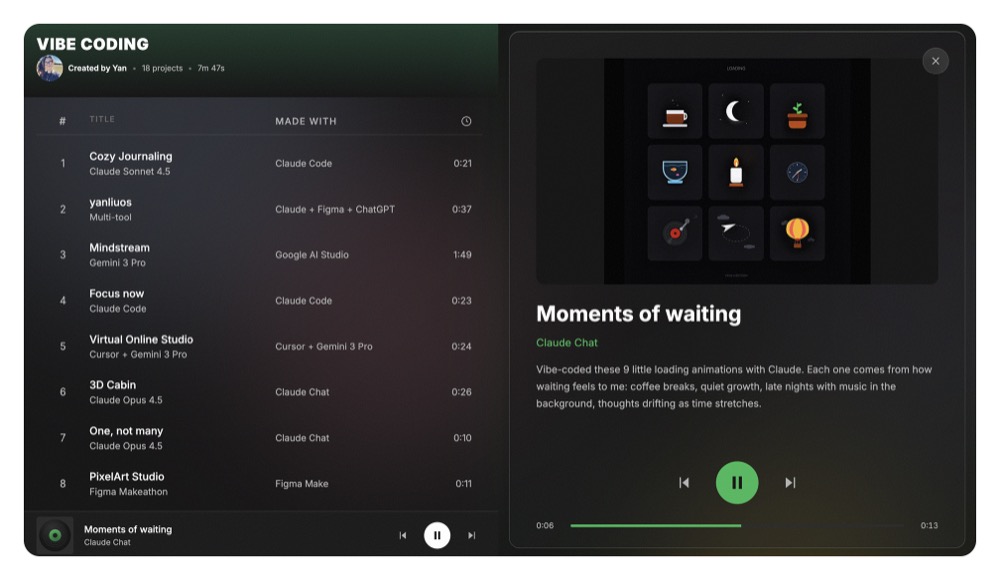 Vibe coding playlist (Claude Code)