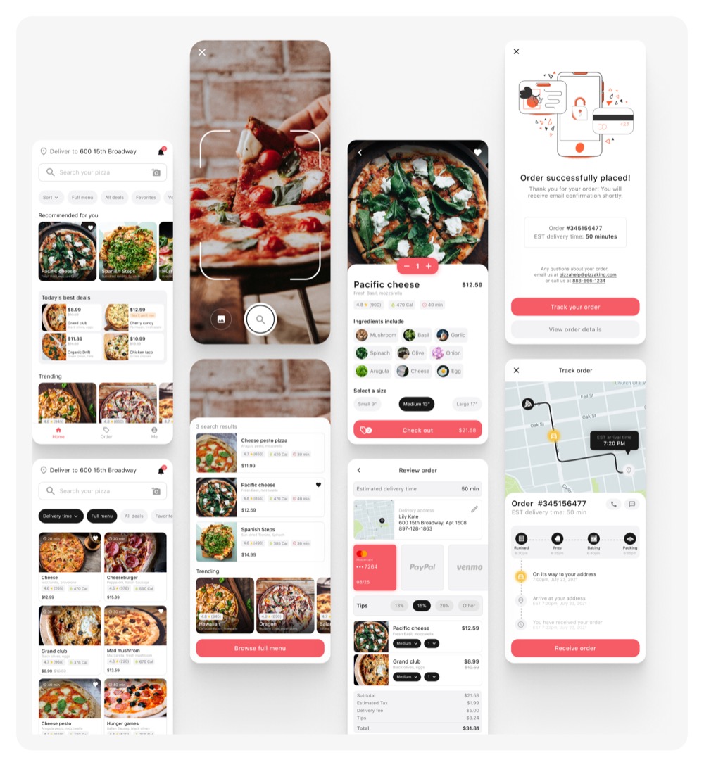 Food delivery app (Figma design)